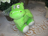 HUGGIES Green Hippo Stuffed Baby Toy Brand New In Bag 12 Inch RARE