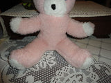 Antique Wendy Boston UK Bear Pink White Plush 14" RARE