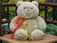 Bibib Holland Beige Sitting Teddy Bear Stuffed Plush Chubby RARE