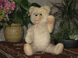 Antique Fechter Austria Bear Rare White Mohair 17 Inch 1960s