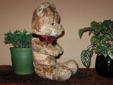 Antique 1930s Dutch Van Gelden Jointed Teddy Bear French Brown Mohair 15 Inch