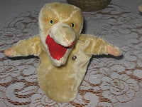 Antique Grisly Spielwaren Mohair Crocodile Alligator Handpuppet