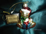 2003 Robert Stanley Hobby Lobby Glass Christmas Ornaments Snowman and Bear