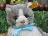 1996 Dutch Artist Signed Handmade Porcelain Doll 25 inch 1/1 Steiff Snuffi Cat