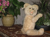 Antique Fechter Austria Bear Rare White Mohair 17 Inch 1960s