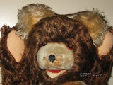 Antique Fechter Old Teddy Bear 20.5 Inch Brown Mohair Open Mouth Rare