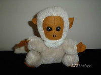Dakin Monkey White Wool Felt Face Vintage 1976 Stuffed Ground Nutshells Rare