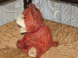 Antique German 1940s Schuco Sitting Baby Bear Open Mouth Silk Plush