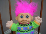 Russ Berrie Troll Boy Doll Soft Stuffed Original 10in.