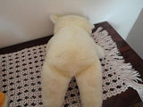 Antique Yellow and White Plush Teddy Bear 18 inches