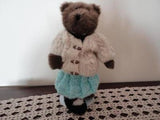 Brown Bear in Handknitted Outfit Sweater & Skirt