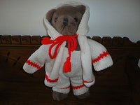 Vintage Baby Teddy Bear in Knitted Outfit 14 inch Jointed RARE