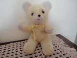 Antique Yellow and White Plush Teddy Bear 18 inches