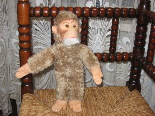 Old Antique German Schuco Hegi Monkey Plush 11 Inch Jadees