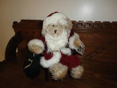 Avon Hat Box Teddies NICHOLAS Santa Claus Bear with Wooden Rocking Chair