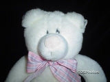 Gund Posey Pink White Plush Baby Bear 1992 Rare 12 Inch