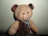 Fabric & Corduroy Teddy Bear Button Jointed RARE