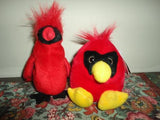 Puffkins CASEY CARDINAL Baby Bird 1994 MJC Stuffed Plush / Ty Mac Cardinal 1999