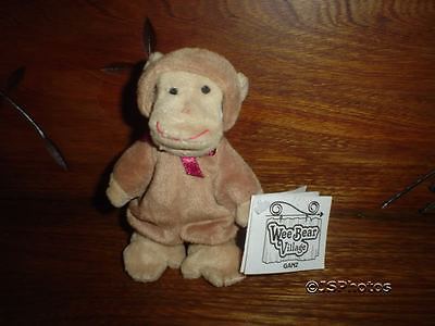 Ganz Wee Bear Village Congo Monkey Bear 5.5 inch New with Tags