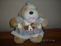 Ganz Sweet Talk Dogs 1994 Talking Dog And Puppies in Apron H1011
