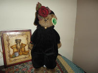 Bearington Teddy Bear Named Chanel Black Velvet Outfit Large 17 inch Nr 1523 Tag