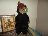 Bearington Teddy Bear Named Chanel Black Velvet Outfit Large 17 inch Nr 1523 Tag