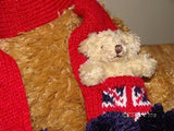 Harrods Bear Red Union Jack With Baby in Scarf 91773