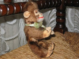 Old Antique 1930s Japanese Japan Monkey Silk Plush 16 CM