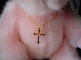 Applause Bears of Faith with Crucifix Necklace Plush Teddy Dan Born Oct 25