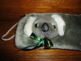 Koala Australia Map Zippered PENCIL CASE / PURSE Furry Souvenir Happy Memories