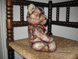 Antique Fechter Old Bear Authentic Austria 12.2 Inch Mohair Closed Mouth 1960s