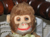 Old Antique 1930s Japanese Japan Monkey Silk Plush 16 CM