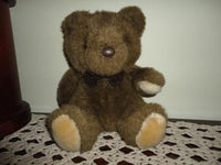 Ganz Heritage Vintage 1985 Brown Bear Velvet Bowtie 8 inch