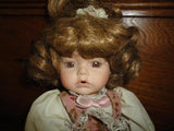 Porcelain Doll Musical Mechanical Baby Plays Brahms Lullaby Wind Up Moving Body