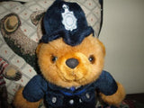 Awnhill Middlesex UK London Police Bobby Bear Velvet Doll 10 inch