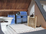 European Handmade OOAK Wooden Doll House with Miniature Accessories & Furniture