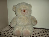 Vintage Furry Grey Plush Stuffed Teddy Bear Ontario Canada 19 inch