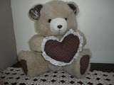 Ganz Heritage Vintage 1980 TEDDY BEAR with Polka Dot Heart