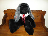 OOAK BEATRIX BUNNY Original by Artist Barbara Sheppard #271 Black 22 inch