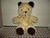 Old Antique Nicky's Toy Teddy Bear Tongue 19 inch Yellow & Brown Plush 1950s