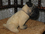 Old Antique Hermann German Bulldog Mohair 1930s 23 CM