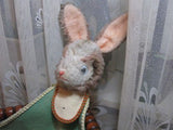 Old Antique 1950s Steiff Germany Bunny Rabbit Baby Blanket No Button or Tag