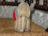 Hermann Germany Old Antique Mohair Elephant 13 CM NO ID