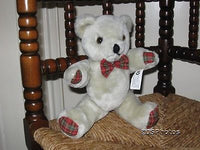 AA Soft Toys UK Yes Club Teddy Bear Beige Plush 11 Inch Plaid Paws Bow