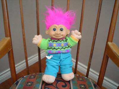 Russ Berrie Troll Boy Doll Soft Stuffed Original