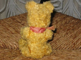 Old Antique German Yellow Berlin Tongue Bear w Mechanism