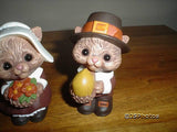 Hallmark Thanksgiving Squirrels Salt And Pepper Shakers