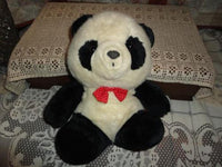 Vintage PANDA BEAR Stuffed Plush 11 Inch