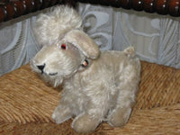 Old Antique Grisly Germany Mohair Poodle Dog 18 CM