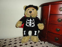 AGC Canada Halloween Skeleton Outfit BEAR Plush Vampire Satin Cape 9 Inch